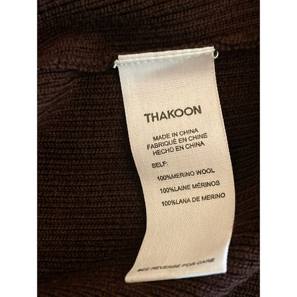 Thakoon Tie Open Back Turtleneck Sweater Sz XS NWT Brown - Picture 6 of 9